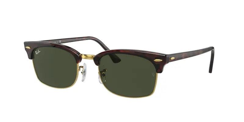 Ray - Ban Unisex RB3916 CLUBMASTER SQUARE 130431 Occhiali da sole Acetato Tartaruga G15 Squadrata Normale