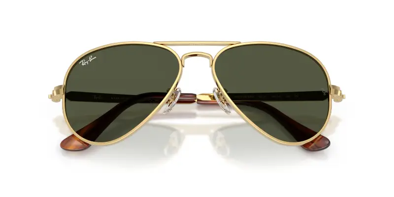 Unisex RB3925 AVIATOR MAX 001/31 Occhiali da sole Metallo Oro Verde Pilot Normale miniatura 2