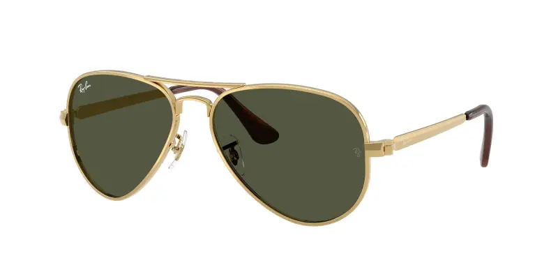 Unisex RB3925 AVIATOR MAX 001/31 Occhiali da sole Metallo Oro Verde Pilot Normale
