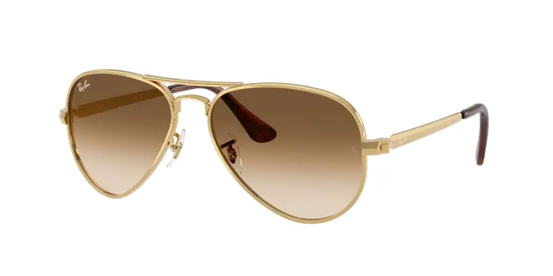 Unisex RB3925 AVIATOR MAX 001/51 Occhiali da sole Metallo Oro Marrone Pilot Normale Sfumato
