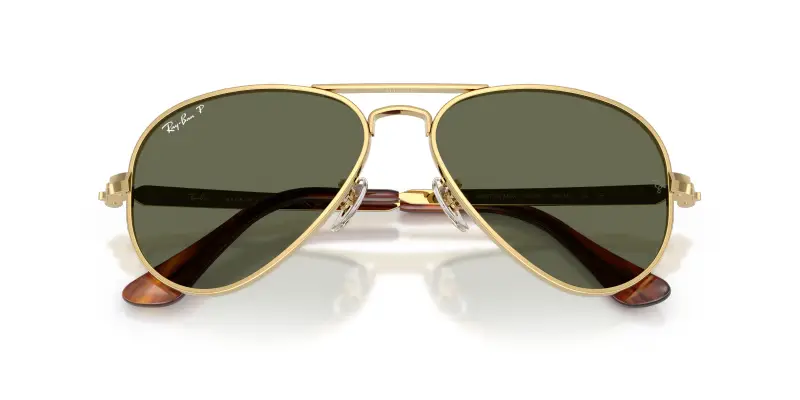 Unisex RB3925 AVIATOR MAX 001/58 Occhiali da sole Metallo Oro Verde Pilot Polarizzata miniatura 2