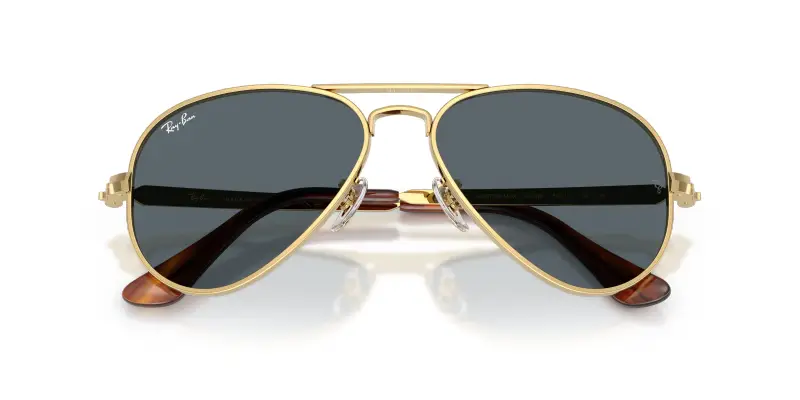 Unisex RB3925 AVIATOR MAX 001/R5 Occhiali da sole Metallo Oro Blu Pilot Normale miniatura 2