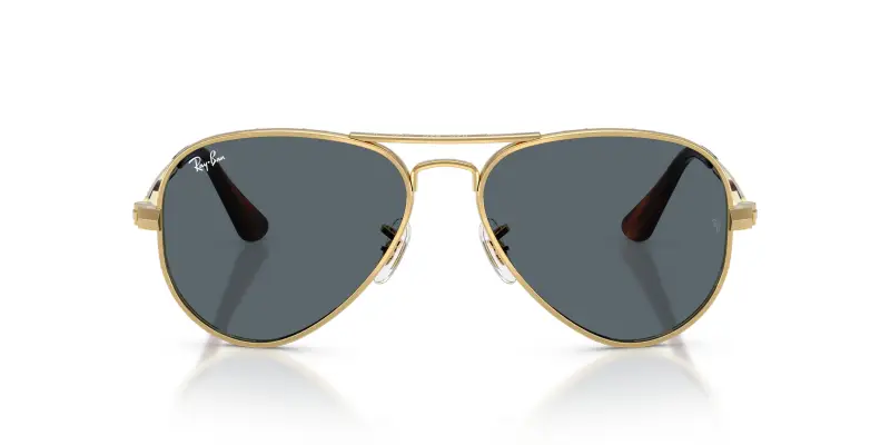 Unisex RB3925 AVIATOR MAX 001/R5 Occhiali da sole Metallo Oro Blu Pilot Normale miniatura 3