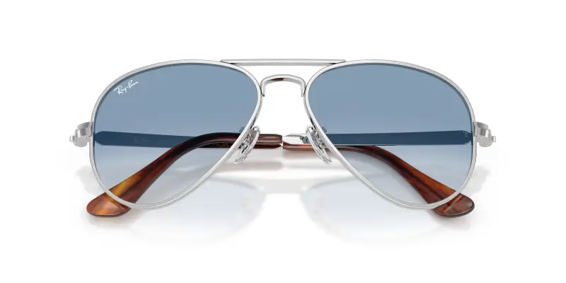 Unisex RB3925 AVIATOR MAX 003/3F Occhiali da sole Metallo Argento Blu Pilot Normale Sfumato miniatura 2