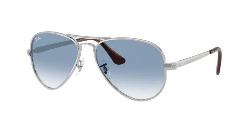 Unisex RB3925 AVIATOR MAX 003/3F Occhiali da sole Metallo Argento Blu Pilot Normale Sfumato