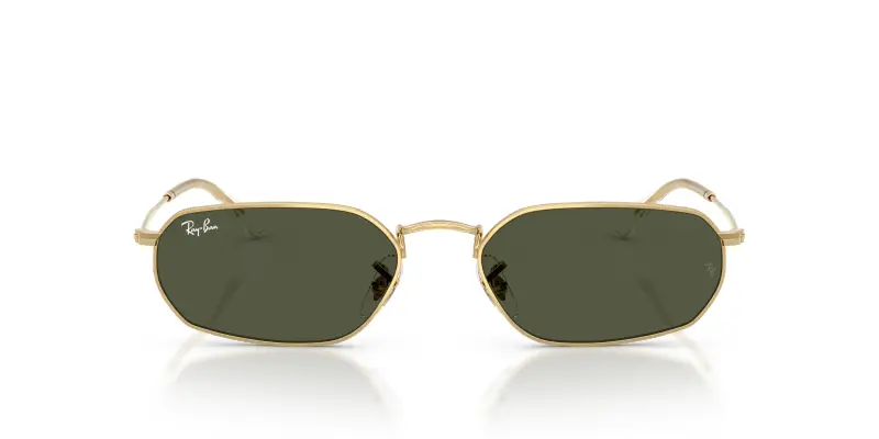 Unisex RB3947 001/31 Occhiali da sole Metallo Oro Verde Geometrica Normale miniatura 3