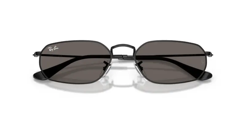 Unisex RB3947 002/B1 Occhiali da sole Metallo Nero Grigio Geometrica Normale miniatura 2