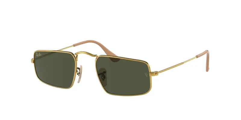 Ray - Ban Unisex RB3957 JULIE 919631 Occhiali da sole Metallo Oro Verde Squadrata Normale