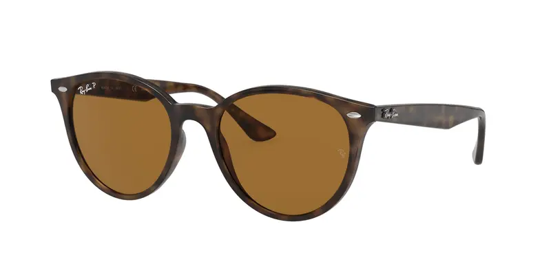 Ray - Ban Unisex RB4305 710/83 Occhiali da sole Acetato Tartaruga Pantos Polarizzata