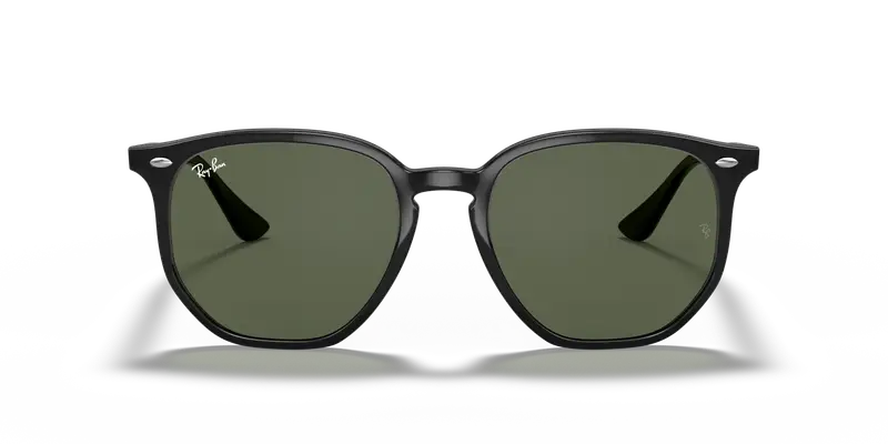 Ray - Ban Unisex RB4306 601/71 Occhiali da sole Iniettato Nero Verde Geometrica Normale miniatura 2