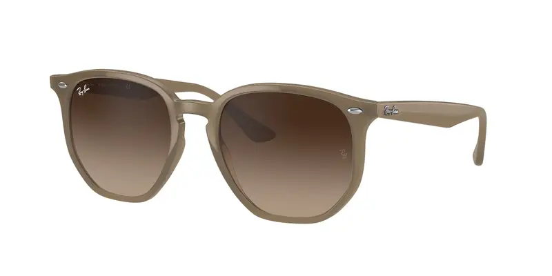 Ray - Ban Unisex RB4306 616613 Occhiali da sole Iniettato Beige Marrone Geometrica Normale
