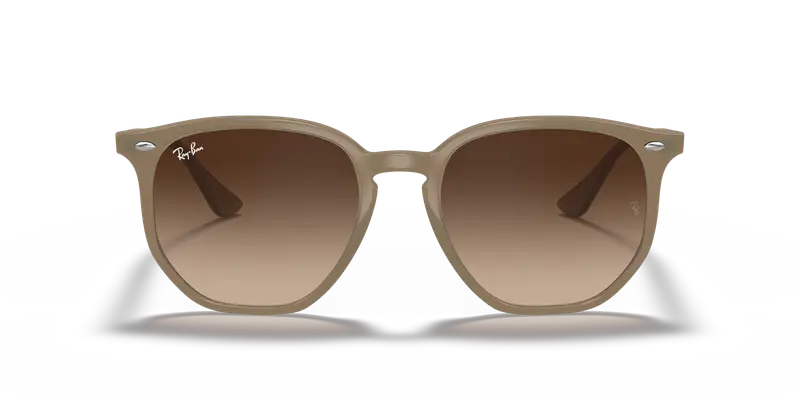 Ray - Ban Unisex RB4306 616613 Occhiali da sole Iniettato Beige Marrone Geometrica Normale miniatura 2