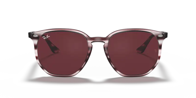 Ray - Ban Unisex RB4306 643175 Occhiali da sole Acetato Rosso Viola Geometrica Normale miniatura 2