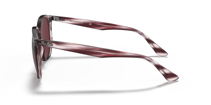 Ray - Ban Unisex RB4306 643175 Occhiali da sole Acetato Rosso Viola Geometrica Normale miniatura 3