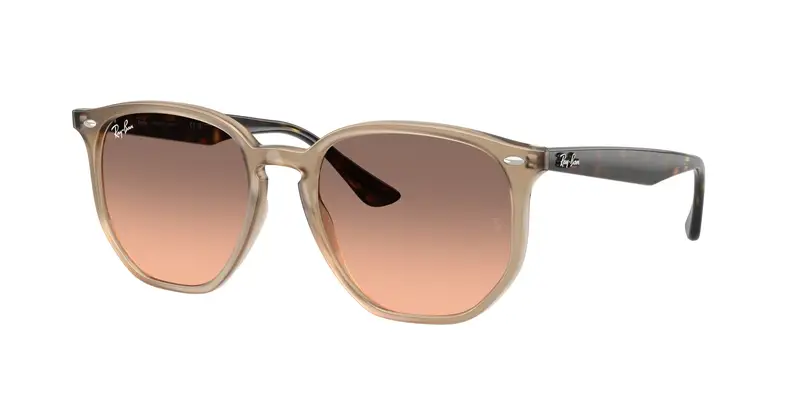 Ray - Ban Unisex RB4306  678846 Occhiali da sole Acetato Beige Rosa Geometrica Normale Sfumato