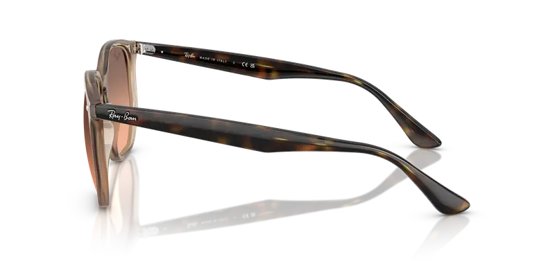 Ray - Ban Unisex RB4306 678846 Occhiali da sole Acetato Beige Rosa Geometrica Normale Sfumato miniatura 3