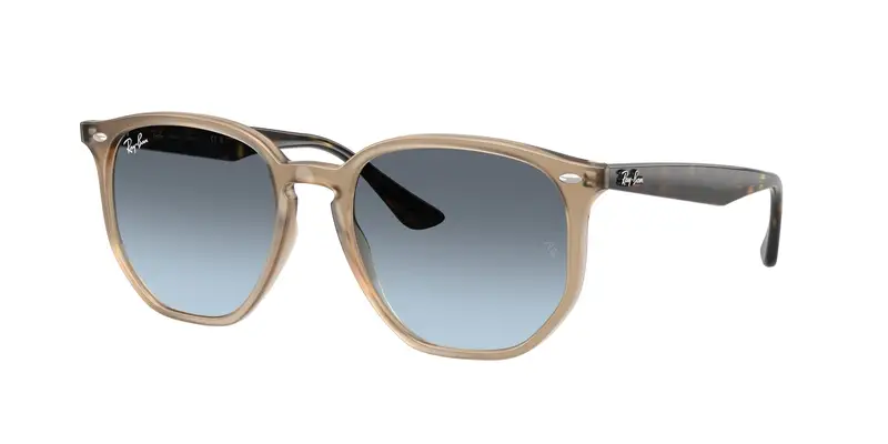 Ray - Ban Unisex RB4306  6788V1 Occhiali da sole Acetato Beige Grigio Geometrica Normale Sfumato