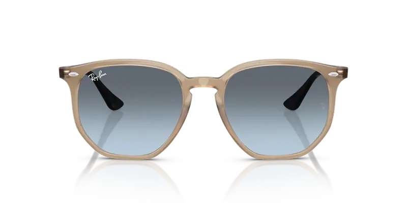 Ray - Ban Unisex RB4306 6788V1 Occhiali da sole Acetato Beige Grigio Geometrica Normale Sfumato miniatura 2
