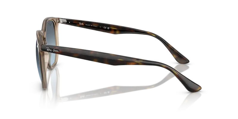 Ray - Ban Unisex RB4306 6788V1 Occhiali da sole Acetato Beige Grigio Geometrica Normale Sfumato miniatura 3