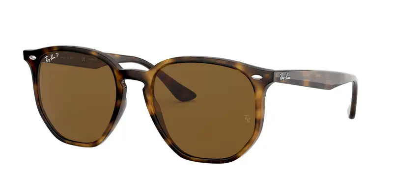 Ray - Ban Unisex RB4306 710/83 Occhiali da sole Iniettato Tartaruga Geometrica Polarizzata