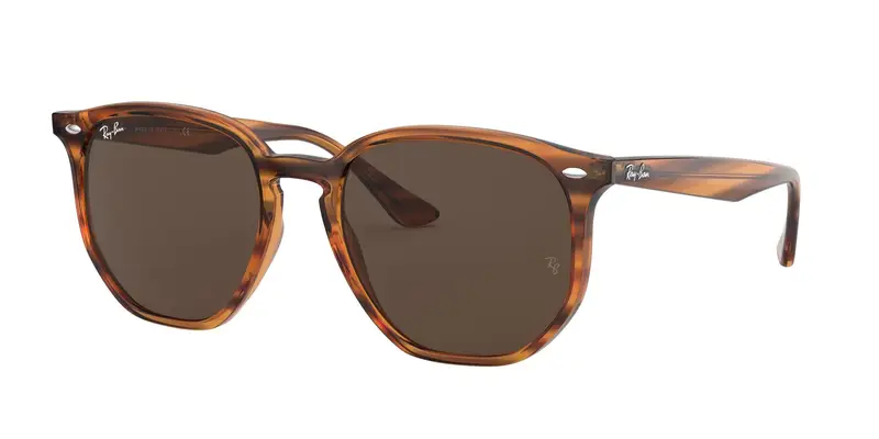 Ray - Ban Unisex RB4306 820/73 Occhiali da sole Iniettato Rosso Marrone Geometrica Normale