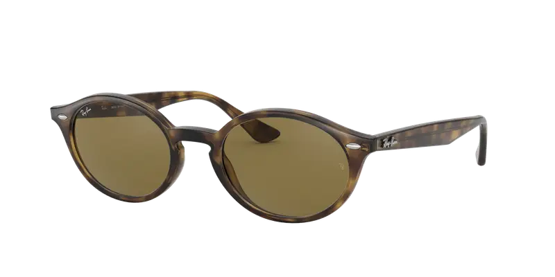 Ray - Ban Unisex RB4315 710/73 Occhiali da sole Iniettato Tartaruga Marrone Rotonda Normale