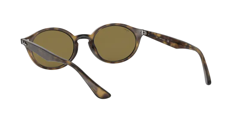 Ray - Ban Unisex RB4315 710/73 Occhiali da sole Iniettato Tartaruga Marrone Rotonda Normale miniatura 3