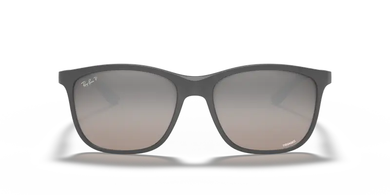 Ray - Ban Unisex RB4330CH CHROMANCE 60175J Occhiali da sole Iniettato Grigio Argento Squadrata Polarizzata Specchiato miniatura 2