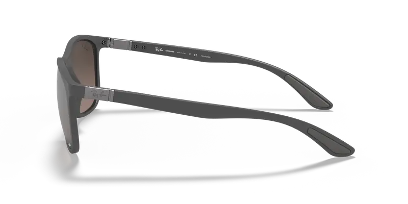 Ray - Ban Unisex RB4330CH CHROMANCE 60175J Occhiali da sole Iniettato Grigio Argento Squadrata Polarizzata Specchiato miniatura 3