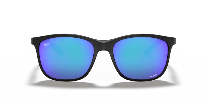 Ray - Ban Unisex RB4330CH CHROMANCE 601SA1 Occhiali da sole Iniettato Nero Blu Squadrata Polarizzata Specchiato miniatura 2