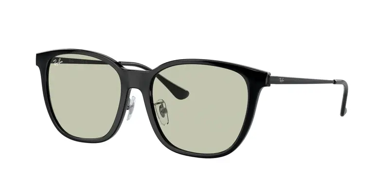 Ray - Ban Unisex RB4333D  601/2 Occhiali da sole Iniettato Nero Verde Squadrata Normale