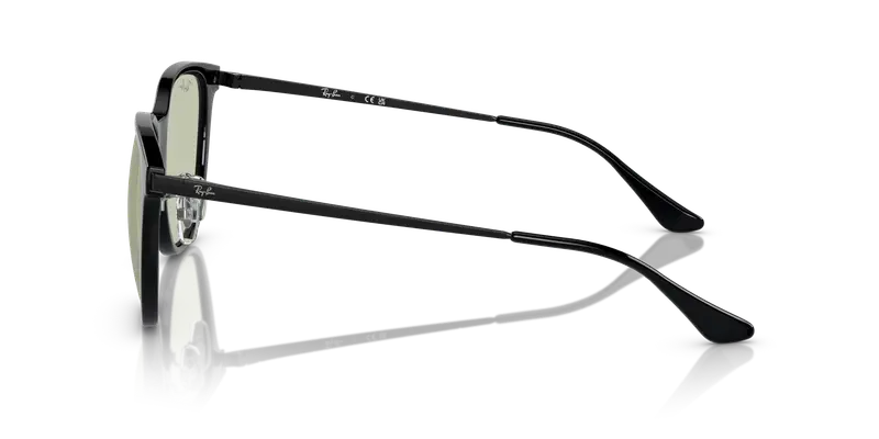 Ray - Ban Unisex RB4333D 601/2 Occhiali da sole Iniettato Nero Verde Squadrata Normale miniatura 3