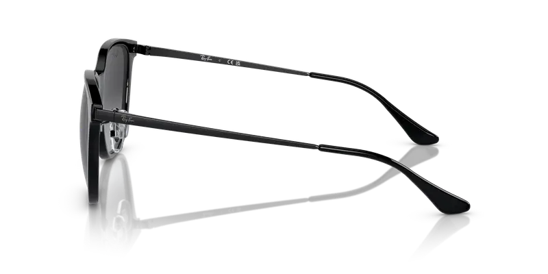 Ray - Ban Unisex RB4333D 601/8G Occhiali da sole Iniettato Nero Grigio Squadrata Normale Sfumato miniatura 3