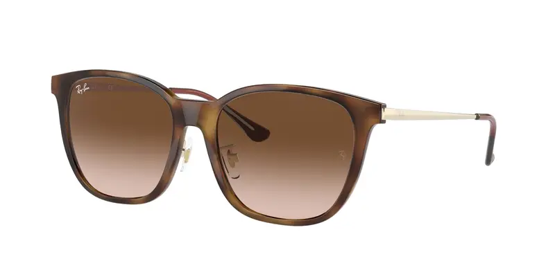 Ray - Ban Unisex RB4333D 710/13 Occhiali da sole Iniettato Tartaruga Marrone Squadrata Normale Sfumato
