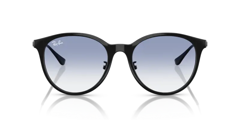 Ray - Ban Unisex RB4334D 601/19 Occhiali da sole Iniettato Nero Blu Squadrata Normale Sfumato miniatura 2