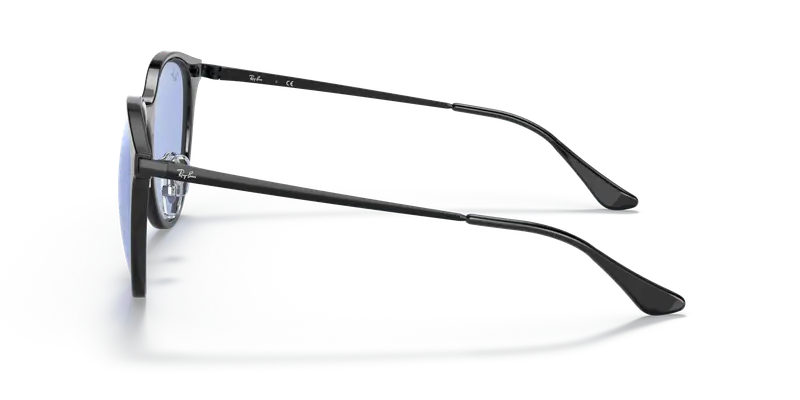 Ray - Ban Unisex RB4334D 601/80 Occhiali da sole Iniettato Nero Blu Squadrata Normale miniatura 3