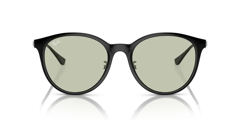 Ray - Ban Unisex RB4334D 6292/2 Occhiali da sole Iniettato Nero Verde Squadrata Normale miniatura 2