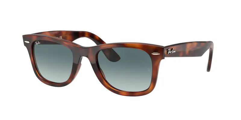 Ray - Ban Unisex RB4340 WAYFARER EASE 63973M Occhiali da sole Iniettato Tartaruga Blu Squadrata Normale Sfumato