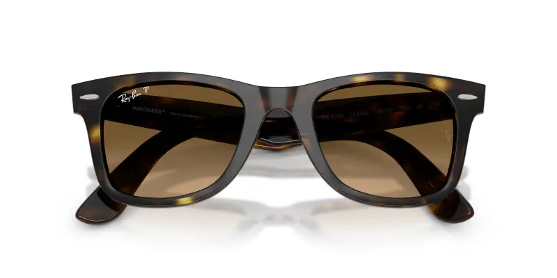 Unisex RB4340 WAYFARER EASE 710/M2 Occhiali da sole Acetato Tartaruga Marrone Squadrata Polarizzata miniatura 2