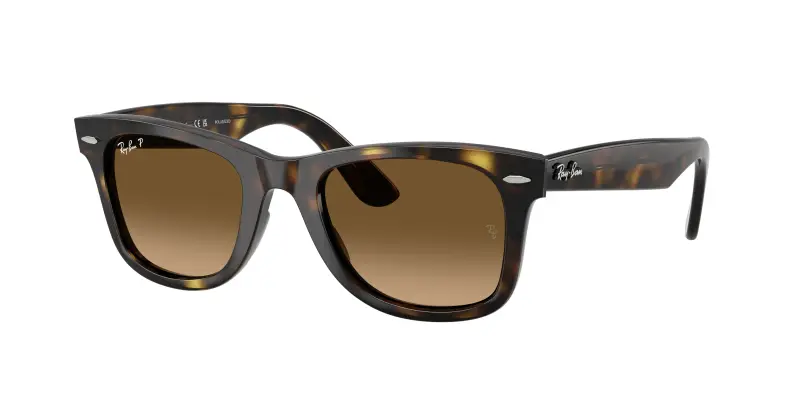 Unisex RB4340 WAYFARER EASE 710/M2 Occhiali da sole Acetato Tartaruga Marrone Squadrata Polarizzata