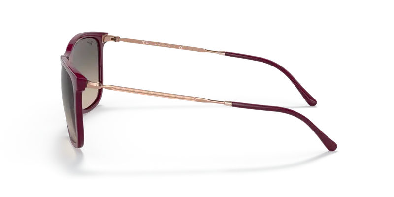 Ray - Ban Unisex RB4344 653432 Occhiali da sole Nylon Rosso Grigio Pillow Normale Sfumato miniatura 3