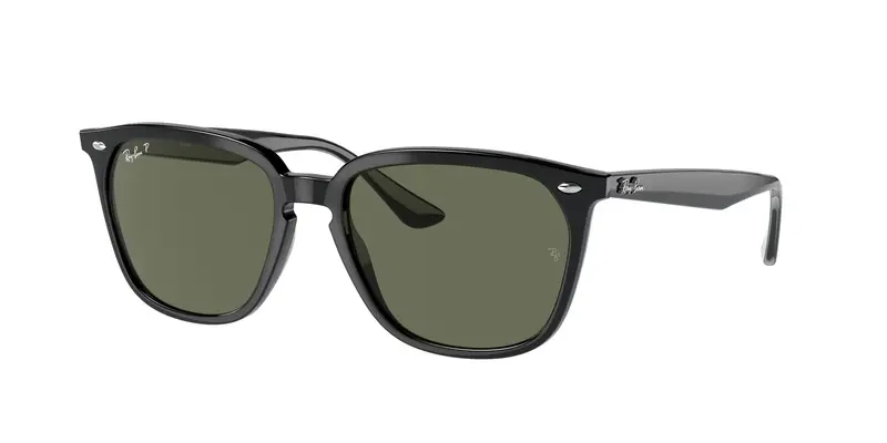 Ray - Ban Unisex RB4362  601/9A Occhiali da sole Acetato Nero G15 Squadrata Polarizzata