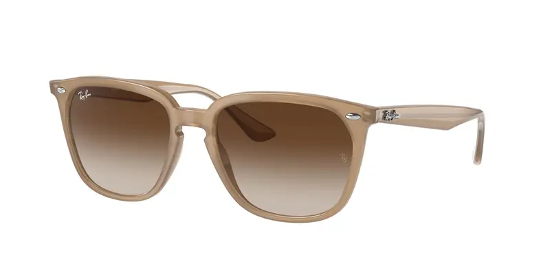 Ray - Ban Unisex RB4362  616613 Occhiali da sole Iniettato Marrone Marrone Squadrata Normale Sfumato