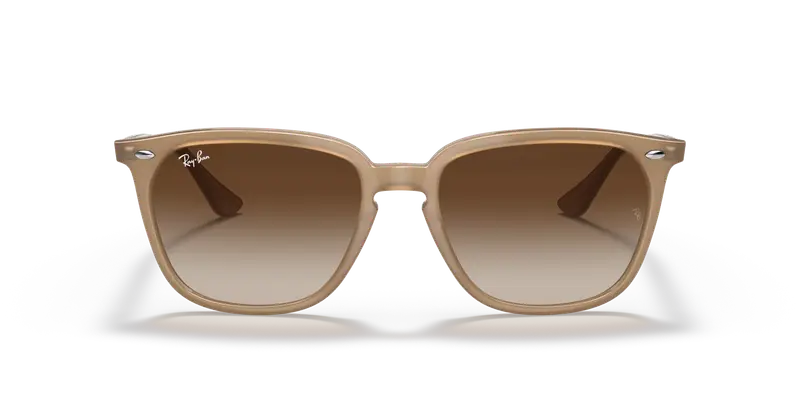 Ray - Ban Unisex RB4362 616613 Occhiali da sole Iniettato Marrone Marrone Squadrata Normale Sfumato miniatura 2