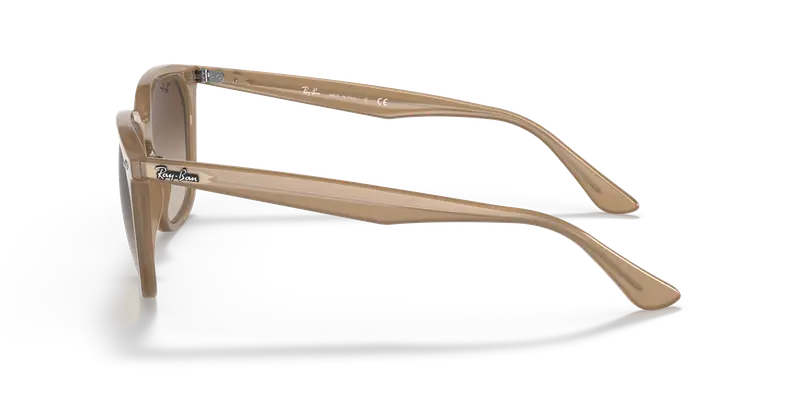 Ray - Ban Unisex RB4362 616613 Occhiali da sole Iniettato Marrone Marrone Squadrata Normale Sfumato miniatura 3