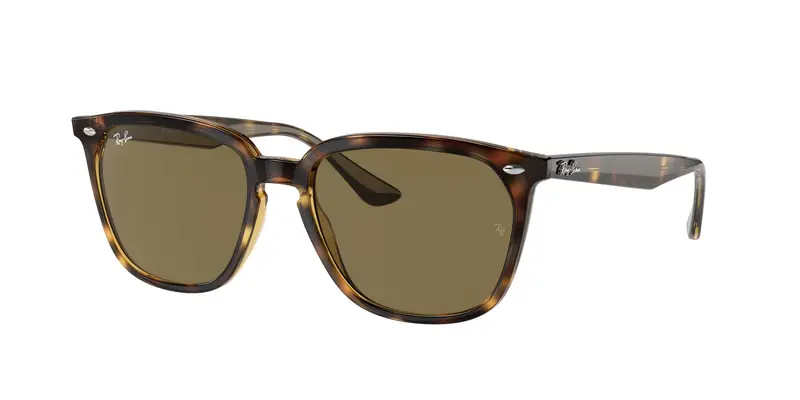 Ray - Ban Unisex RB4362  710/73 Occhiali da sole Acetato Tartaruga Marrone Squadrata Normale