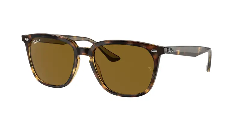 Ray - Ban Unisex RB4362  710/83 Occhiali da sole Acetato Tartaruga Marrone Squadrata Polarizzata