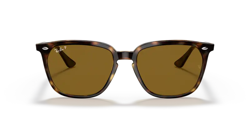 Ray - Ban Unisex RB4362 710/83 Occhiali da sole Acetato Tartaruga Marrone Squadrata Polarizzata miniatura 2