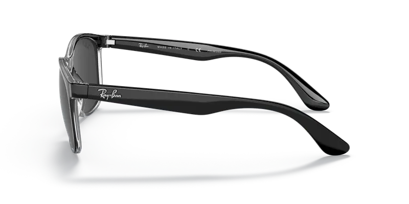 Ray - Ban Unisex RB4374 603948 Occhiali da sole Nylon Nero Grigio Squadrata Polarizzata miniatura 3