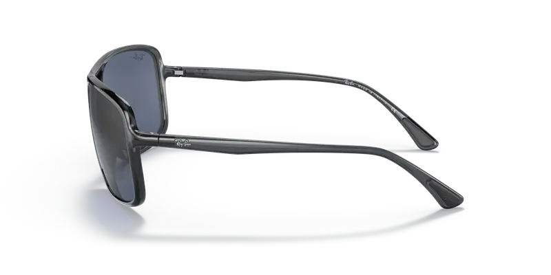 Ray - Ban Unisex RB4375 876/80 Occhiali da sole Plastica Grigio Blu Squadrata Normale miniatura 3